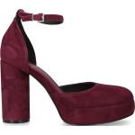 Rote Vic Matie Plateauabsatz High Heels & Stiletto-Pumps aus Veloursleder für Damen Größe 40 mit Absatzhöhe über 9cm 