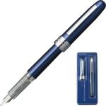 Blaue Platinum Pen Füller & Füllfederhalter aus Edelstahl 