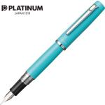 Blaue Platinum Pen Füller & Füllfederhalter aus Edelstahl 