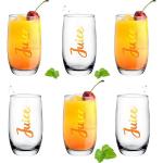 Orange Motiv Runde Glasserien & Gläsersets 320 ml glänzend aus Glas 6-teilig 