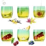 Grüne Unifarbene Runde Glasserien & Gläsersets 200 ml glänzend aus Glas 6-teilig 
