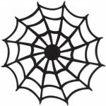 Mica Decorations Runde Spinnennetze mit Halloween-Motiv aus Filz 
