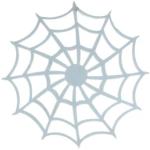 Weiße Mica Decorations Runde Spinnennetze mit Halloween-Motiv aus Filz 