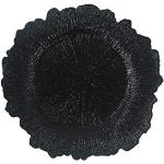 Schwarze Runde Platzteller & Dekoteller 33 cm 12-teilig 