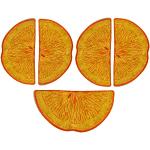 Orange Bestickte Plauener Spitze Deckchen matt aus Spitze trocknergeeignet 5-teilig 