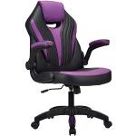 Reduzierte Lila Gaming Stühle & Gaming Chairs aus Leder 