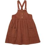 Braune Kurzärmelige Play Up Bio Kinderlatzkleider aus Baumwolle für Mädchen Größe 116 