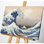 Reduzierte Hokusai Kunstdrucke aus Kiefer 40x60 