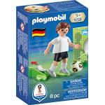 PLAYMOBIL 9511 Nationalspieler Deutschland, mit richtiger Kick-Funktion, Fußball und 3-seitig bespielbarer Papp-Torwand fürs Training, ab 5 Jahren