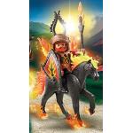PLAYMOBIL 9882 Feuerpferd mit Reiter (Burnham Raiders) (Folienverpackung)