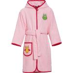 Reduzierte Pinke Playshoes Kinderbademäntel mit Kapuze mit Knopf aus Frottee für Mädchen Größe 110 