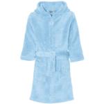 Reduzierte Blaue Unifarbene Playshoes Kinderbademäntel mit Kapuze mit Knopf aus Fleece für Jungen Größe 92 