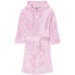 Reduzierte Pinke Unifarbene Playshoes Kinderbademäntel mit Kapuze mit Knopf aus Fleece für Mädchen Größe 92 