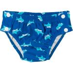Blaue Playshoes Schwimmwindeln für Kinder & Kinderbadewindeln mit Hai-Motiv mit Knopf aus Polyamid Größe 80 