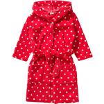 Reduzierte Rote Playshoes Kinderbademäntel mit Kapuze mit Knopf aus Fleece für Mädchen Größe 134 