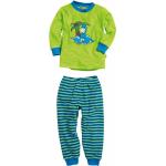Grüne Playshoes Dino Kinderschlafanzüge & Kinderpyjamas aus Frottee für Babys Größe 86 