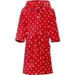 Reduzierte Rote Gepunktete Playshoes Punkte Kinderbademäntel mit Kapuze mit Knopf aus Fleece für Mädchen Größe 80 