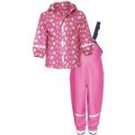 Pinke Sterne Wasserdichte Playshoes Kinderregenanzüge mit Knopf aus Polyester für Mädchen Größe 98 