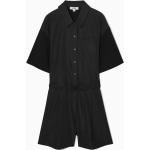 Schwarze COS Playsuits & Kurze Overalls aus Jersey für Damen Größe XS für den für den Sommer 