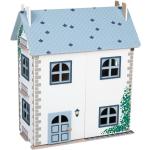 PLAYTIVE® Holz Puppenhaus Cabinet, drei Etagen, blau - B-Ware einwandfrei
