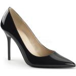 Schwarze Elegante Pleaser Spitze Pfennigabsatz High Heels & Stiletto-Pumps leicht für Damen Größe 42 