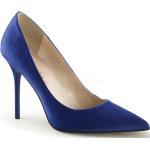 Royalblaue Pleaser Spitze High Heels & Stiletto-Pumps aus Satin für Damen Größe 41,5 