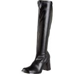 Schwarze Pleaser Gogo-300 Karree Blockabsatz Ankle Boots & Klassische Stiefeletten aus PU für Damen Größe 40 