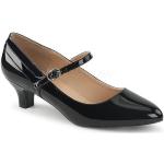 Schwarze Elegante Pleaser Kitten-Heel-Absatz High Heels & Stiletto-Pumps leicht für Damen 