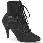 Schwarze Pleaser Dream Ankle Boots & Klassische Stiefeletten aus Kunstleder für Damen Größe 44 