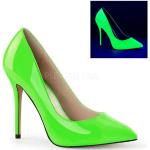 Neongrüne Elegante Pleaser Pfennigabsatz High Heels & Stiletto-Pumps leicht für Damen 