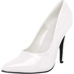 Weiße Pleaser Seduce High Heels & Stiletto-Pumps für Damen Größe 40 mit Absatzhöhe über 9cm 