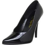 Schwarze Lack-Optik Pleaser Seduce High Heels & Stiletto-Pumps in Schmalweite für Damen mit Absatzhöhe über 9cm 