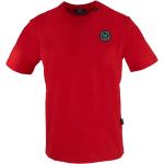 Reduzierte Rote Kurzärmelige Plein Sport Rundhals-Ausschnitt T-Shirts aus Baumwolle für Herren Übergrößen für den für den Sommer 