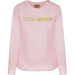 Reduzierte Pinke Sportliche Langärmelige Plein Sport Rundhals-Ausschnitt Damensweatshirts aus Baumwolle Größe L für den für den Frühling 