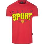 Reduzierte Rote Kurzärmelige Plein Sport T-Shirts aus Baumwolle für Herren Größe S 