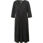 Reduzierte Schwarze Elegante 3/4-ärmelige Anna Aura Plisseekleider aus Polyester maschinenwaschbar für Damen Größe L 