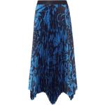 Mitternachtsblaue Festliche Röcke mit Vogel-Motiv aus Satin maschinenwaschbar für Damen Größe XL für den für den Sommer 