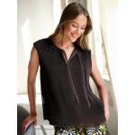 Braune Basler Kurzarmblusen aus Polyester maschinenwaschbar für Damen für den für den Winter 