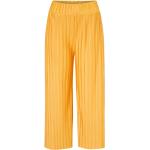 Reduzierte Gelbe Unifarbene Rockgewitter Plisseehosen aus Kunstfaser für Damen Größe XS 