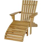 Reduzierte Nachhaltige Sessel mit Hocker geölt aus Akazienholz mit Armlehne Breite 50-100cm, Höhe 50-100cm, Tiefe 50-100cm 