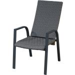 Reduzierte Graue Moderne Ploß Polyrattan Gartenstühle pulverbeschichtet aus Polyrattan mit verstellbarer Rückenlehne Breite 100-150cm, Höhe 100-150cm, Tiefe 50-100cm 