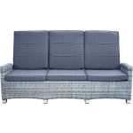 Ploß Loungesofa Dining Sofa 3 Sitzer grau weiß verstellbar