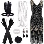 Reduzierte Schwarze Sexy Maxi Lange Abendkleider mit Fransen mit Reißverschluss für Damen Größe XL 
