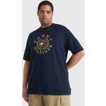 Blaue Bestickte Tommy Hilfiger Bio T-Shirts für Herren Größe 5 XL Große Größen 
