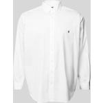 Weiße Unifarbene Ralph Lauren Big & Tall Button Down Kragen Regular Fit Hemden aus Baumwolle für Herren Größe 3 XL Große Größen 