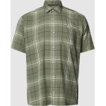 Olivgrüne Kurzärmelige s.Oliver Kentkragen Hemden mit Kent-Kragen aus Baumwolle für Herren Größe 5 XL Große Größen 