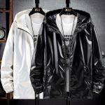 Schwarze Streetwear Bomberjacken mit Reißverschluss aus Polyester mit Kapuze für Damen Größe 5 XL Große Größen 