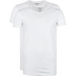 Weiße Unifarbene Kurzärmelige PME Legend V-Ausschnitt T-Shirts für Herren Größe 3 XL 2-teilig 
