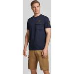 Marineblaue Unifarbene PME Legend Shirts mit Tasche aus Baumwolle für Herren Größe M 