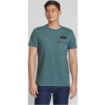 Petrolfarbene Unifarbene PME Legend Shirts mit Tasche aus Baumwolle für Herren Größe M 